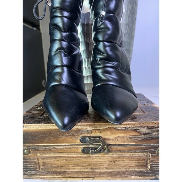 Steve Madden Quilted Stiletto Booties in Black - Picture 4 of 12
